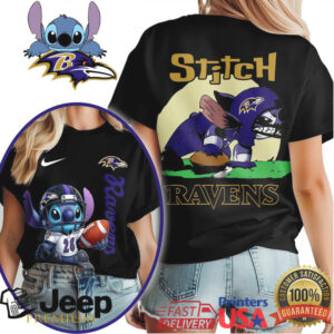 Baltimore Ravens NFL Stitch Charging 3D Shirt Baltimore Ravens NFL Stitch Charging 3D Shirt
