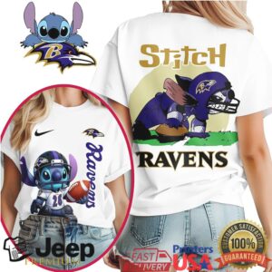 Baltimore Ravens NFL Stitch Charging 3D Shirt