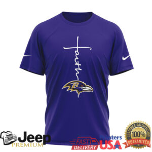 Baltimore Ravens Official NFL Faith Over Fear 3D Shirt