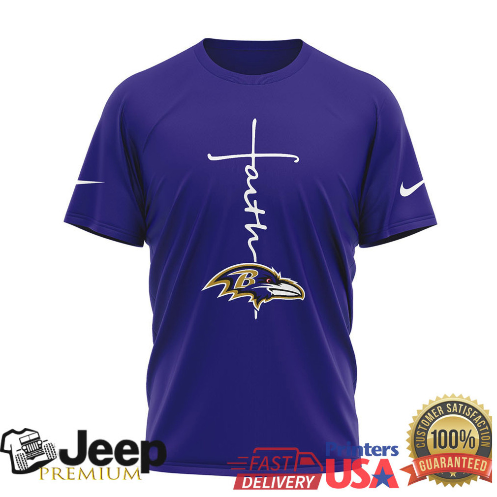 Baltimore Ravens Official NFL Faith Over Fear 3D Shirt Baltimore Ravens Official NFL Faith Over Fear 3D Shirt