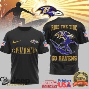 Baltimore Ravens Official NFL Ride The Tide 3D Shirt Baltimore Ravens Official NFL Ride The Tide 3D Shirt