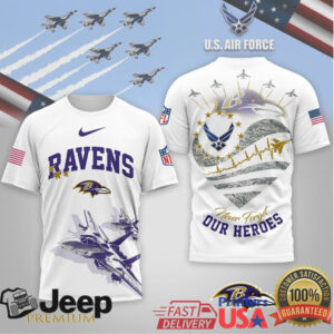 Baltimore Ravens Official NFL US Air Force 3D Shirt