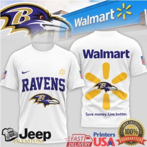 Baltimore Ravens x Walmart Custom Team Spirit Performance T Shirt