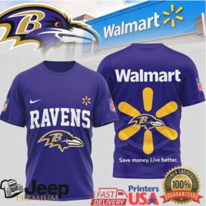 Baltimore Ravens x Walmart Custom Team Spirit Performance T Shirt
