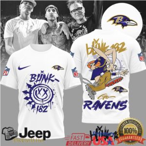 Baltimore RavensOfficial NFL Blink 182 3D Shirt