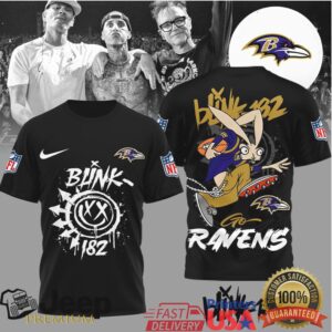 Baltimore RavensOfficial NFL Blink 182 3D Shirt
