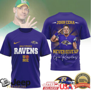 Baltimore RavensOfficial NFL John Cena Fan 3D Shirt Baltimore RavensOfficial NFL John Cena Fan 3D Shirt