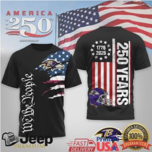 Baltimore RavensOfficial NFL We The People USA 250th Anniversary T shirt