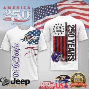 Baltimore RavensOfficial NFL We The People USA 250th Anniversary T shirt
