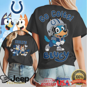 Bluey Style Indianapolis Colts Football Fan T Shirt Go Colts Dog Design Bluey Style Indianapolis Colts Football Fan T Shirt Go Colts Dog Design