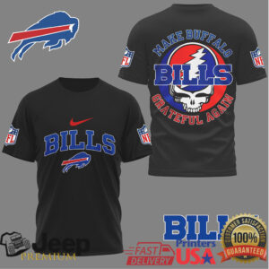 Buffalo Bills Grateful Dead “Make Buffalo Grateful Again” T Shirt Buffalo Bills Grateful Dead “Make Buffalo Grateful Again” T Shirt