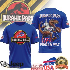 Buffalo Bills Jurassic Park Life Finds A Way Football T Shirt Buffalo Bills Jurassic Park Life Finds A Way Football T Shirt