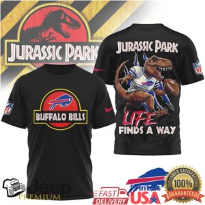 Buffalo Bills Jurassic Park Life Finds A Way Football T Shirt
