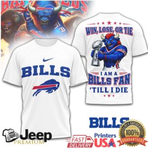 Buffalo Bills Official NFL Football Fan Till I Die 3D Shirt