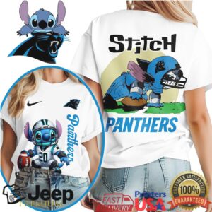 Carolina Panthers NFL Stitch Charging 3D Shirt
