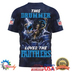 Carolina Panthers Official NFL Drummer 3D Shirt Carolina Panthers Official NFL Drummer 3D Shirt