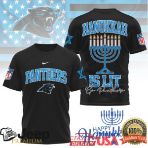 Carolina Panthers Official NFL Happy Hanukkah 3D Shirt