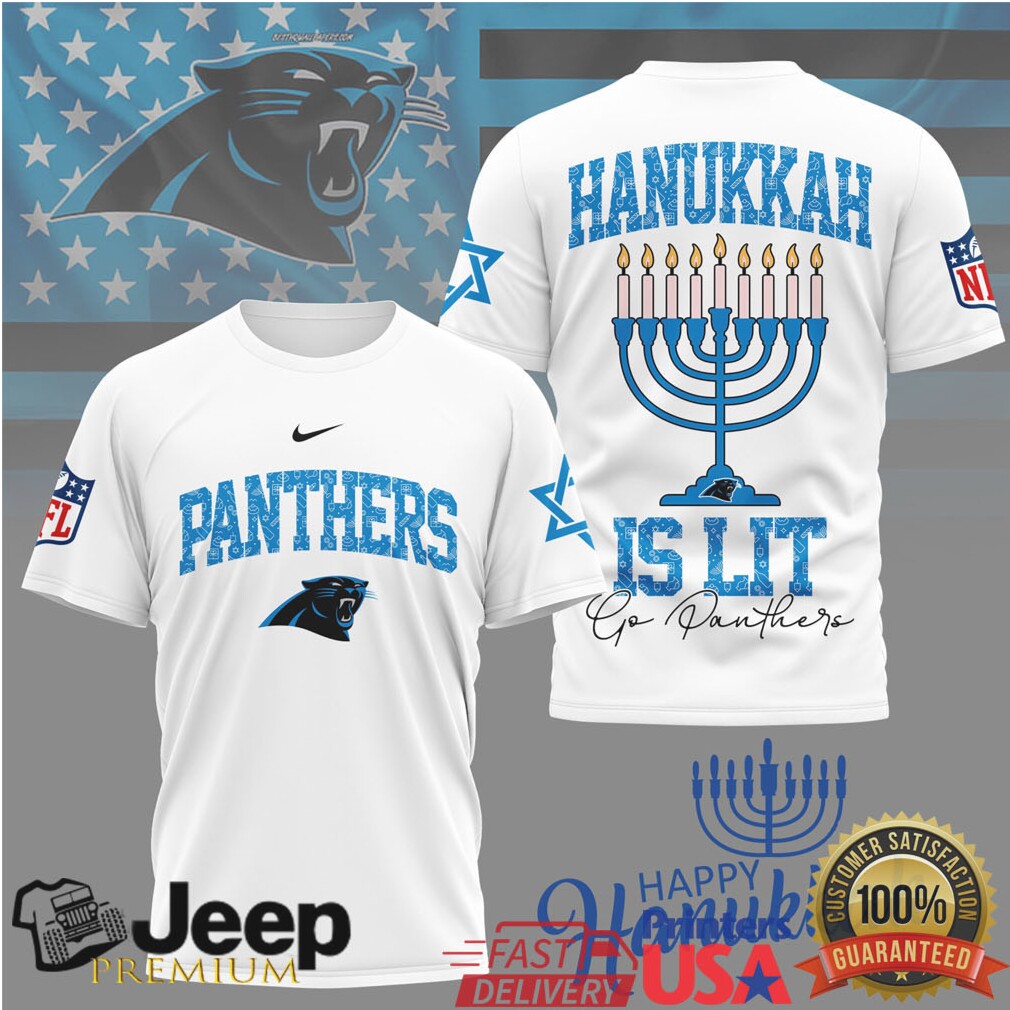 Carolina Panthers Official NFL Happy Hanukkah 3D Shirt Carolina Panthers Official NFL Happy Hanukkah 3D Shirt