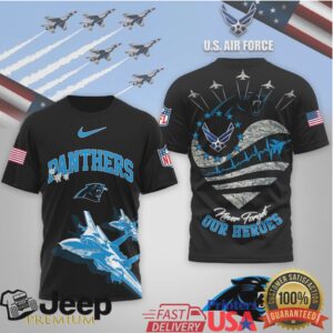 Carolina Panthers Official NFL US Air Force 3D Shirt Carolina Panthers Official NFL US Air Force 3D Shirt