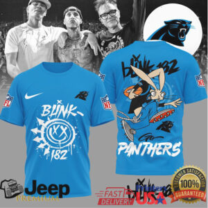 Carolina PanthersOfficial NFL Blink 182 3D Shirt Carolina PanthersOfficial NFL Blink 182 3D Shirt