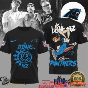 Carolina PanthersOfficial NFL Blink 182 3D Shirt
