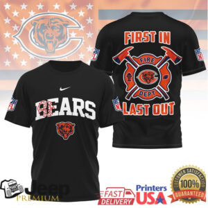 Chicago Bears Fire Department Service Tshirt Chicago Bears Fire Department Service Tshirt