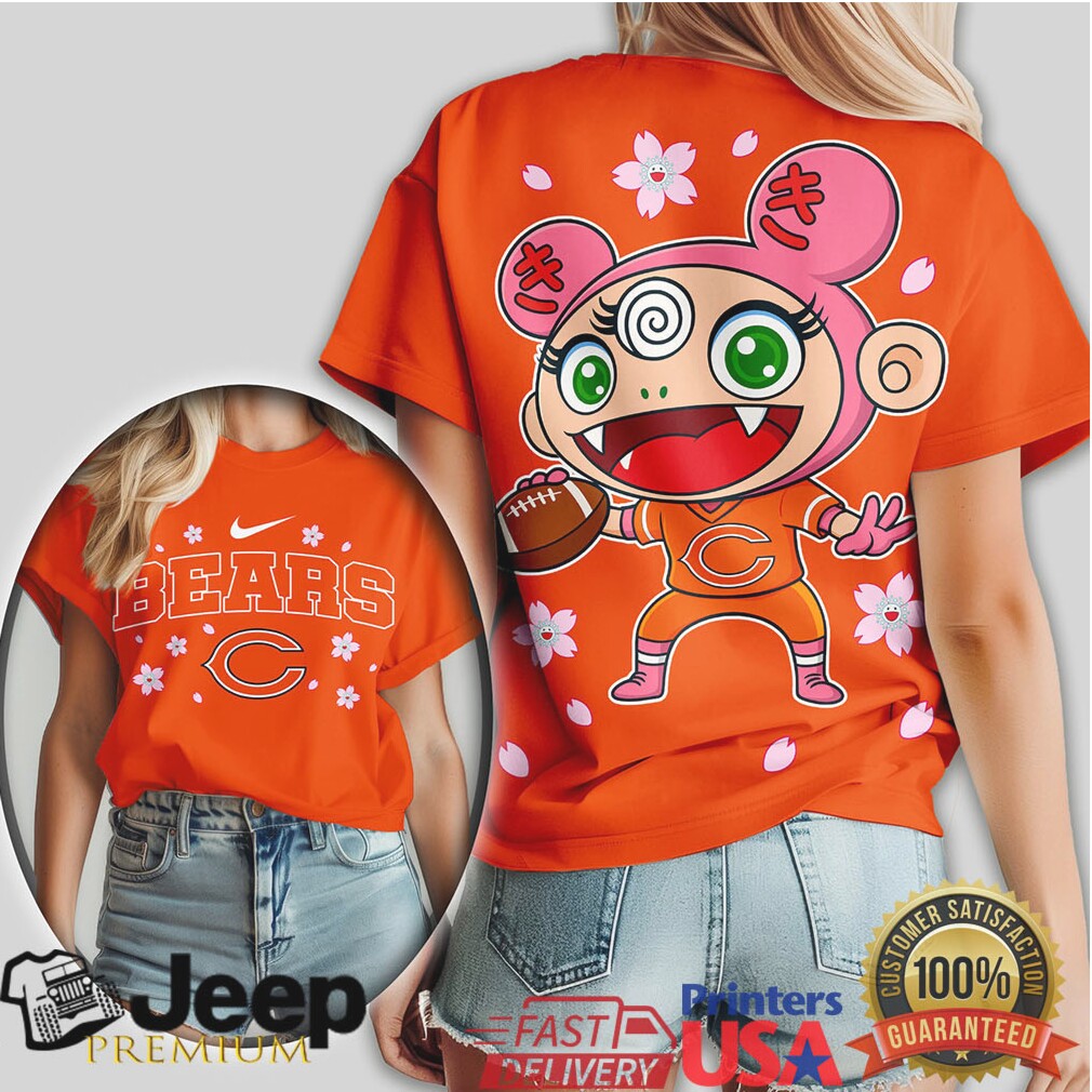 Chicago Bears Murakami Anime Kawaii Sakura Tshirt Chicago Bears Murakami Anime Kawaii Sakura Tshirt