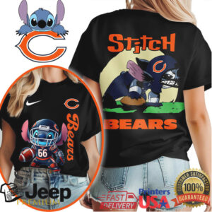 Chicago Bears NFL Stitch Charging 3D Shirt Chicago Bears NFL Stitch Charging 3D Shirt