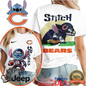 Chicago Bears NFL Stitch Charging 3D Shirt