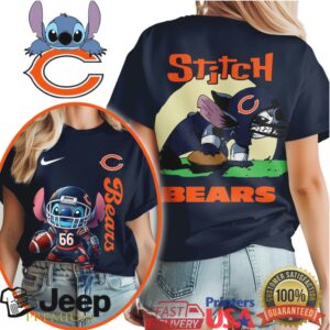Chicago Bears NFL Stitch Charging 3D Shirt