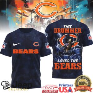 Chicago Bears Official NFL Drummer 3D Shirt