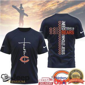 Chicago Bears Official NFL Faith Over Fear 3D Shirt