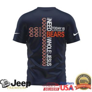 Chicago Bears Official NFL Faith Over Fear 3D Shirt