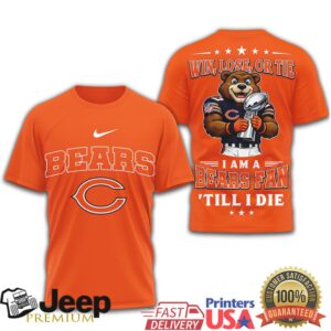 Chicago Bears Official NFL Football Fan Till I Die 3D Shirt
