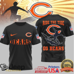 Chicago Bears Official NFL Ride The Tide 3D Shirt Chicago Bears Official NFL Ride The Tide 3D Shirt