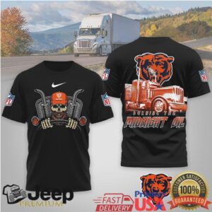 Chicago Bears Official NFL Truck Driver Burn The Midnight Oil 3D Shirt