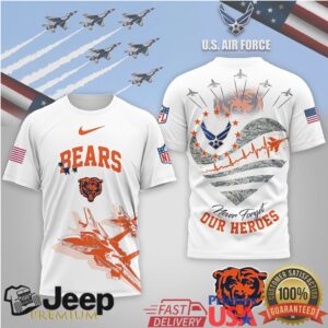 Chicago Bears Official NFL US Air Force 3D Shirt