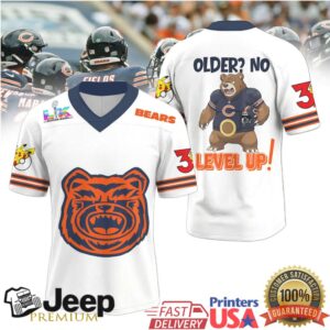 Chicago Bears Official Super Bowl x Pokemon 30th Anniversary V neck Baseball Jersey