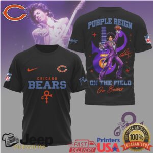 Chicago Bears Purple Reign Prince Limited Edition Sport Signature Tee