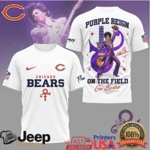 Chicago Bears Purple Reign Prince Limited Edition Sport Signature Tee
