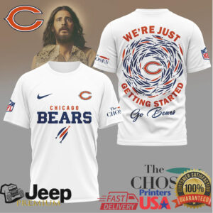 Chicago Bears The Chosen T Shirt We're Just Getting Started NFL Graphic Tee