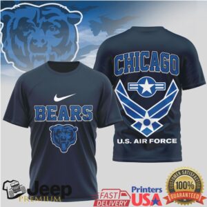 Chicago Bears U.S. Air Force Military Navy T Shirt