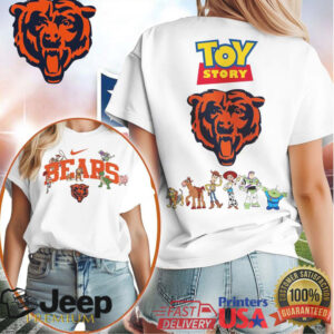 Chicago Bears x Toy Story Characters NFL White T Shirt Chicago Bears x Toy Story Characters NFL White T Shirt