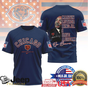 Chicago BearsOfficial NFL Martin Luther King JR. Day 3D Shirt Chicago BearsOfficial NFL Martin Luther King JR. Day 3D Shirt