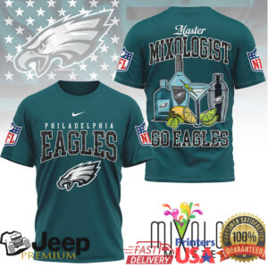 Philadelphia Eagles Official NFL Mixologist Fan 3D Shirt Philadelphia Eagles Official NFL Mixologist Fan 3D Shirt