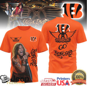 Cincinnati Bengals Aerosmith Steven Tyler Tshirt Cincinnati Bengals Aerosmith Steven Tyler Tshirt