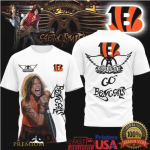 Cincinnati Bengals Aerosmith Steven Tyler Tshirt