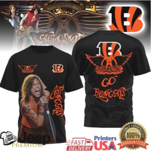 Cincinnati Bengals Aerosmith Steven Tyler Tshirt