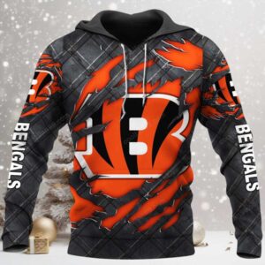 Cincinnati Bengals Black Metal 2026 Official Hoodie