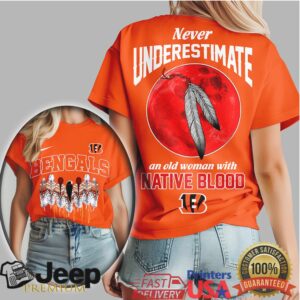 Cincinnati Bengals Native Blood Tribal Feather Football T Shirt Cincinnati Bengals Native Blood Tribal Feather Football T Shirt